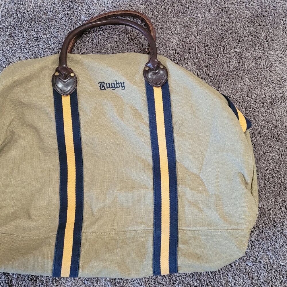 Rugby Ralph Lauren Preppy Large Canvas Duffle Weekender Bag. - Picture 2 of 12